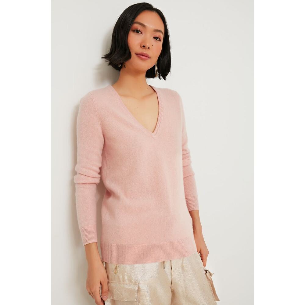 TUCKERNUCK Soft Pink Cashmere V-Neck Sweater Size XL NWT Retail $178 Tuckernuck